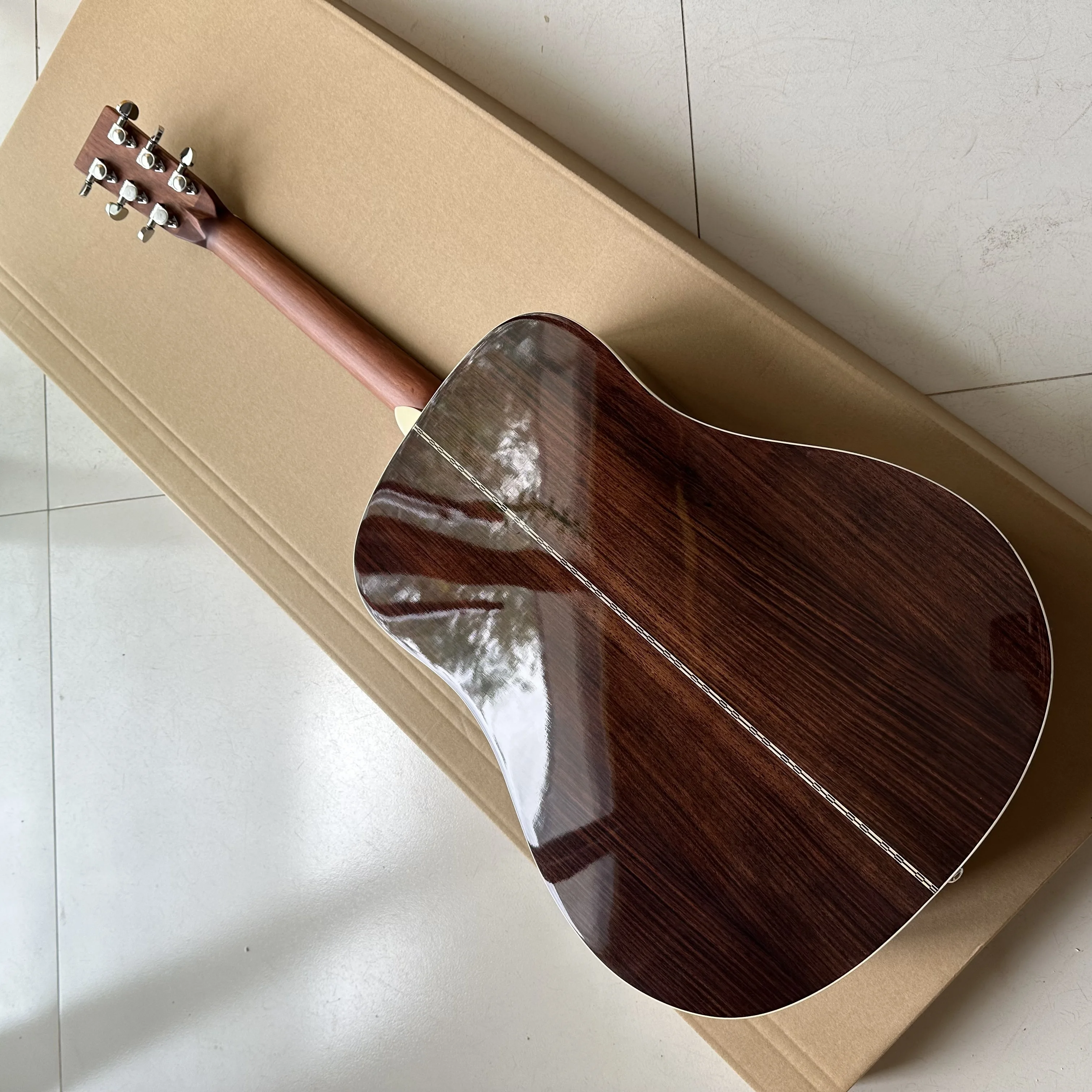 41 inch D28 series solid wood polished acoustic wood guitar