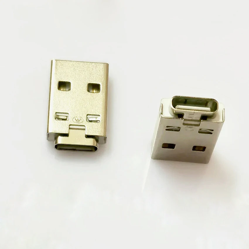 3/5/10 Stück Typ-C-Buchse auf doppelseitigen USB-A-Stecker 2.0 Ladeadapter mit integrierter Leiterplatte – Detail 5