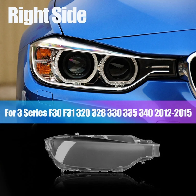 Car Front Headlight Lens Cover For BMW 3 Series F30 F31 2012-2015 320 328 330 340 Headlamp Shell Transparent Lampshade