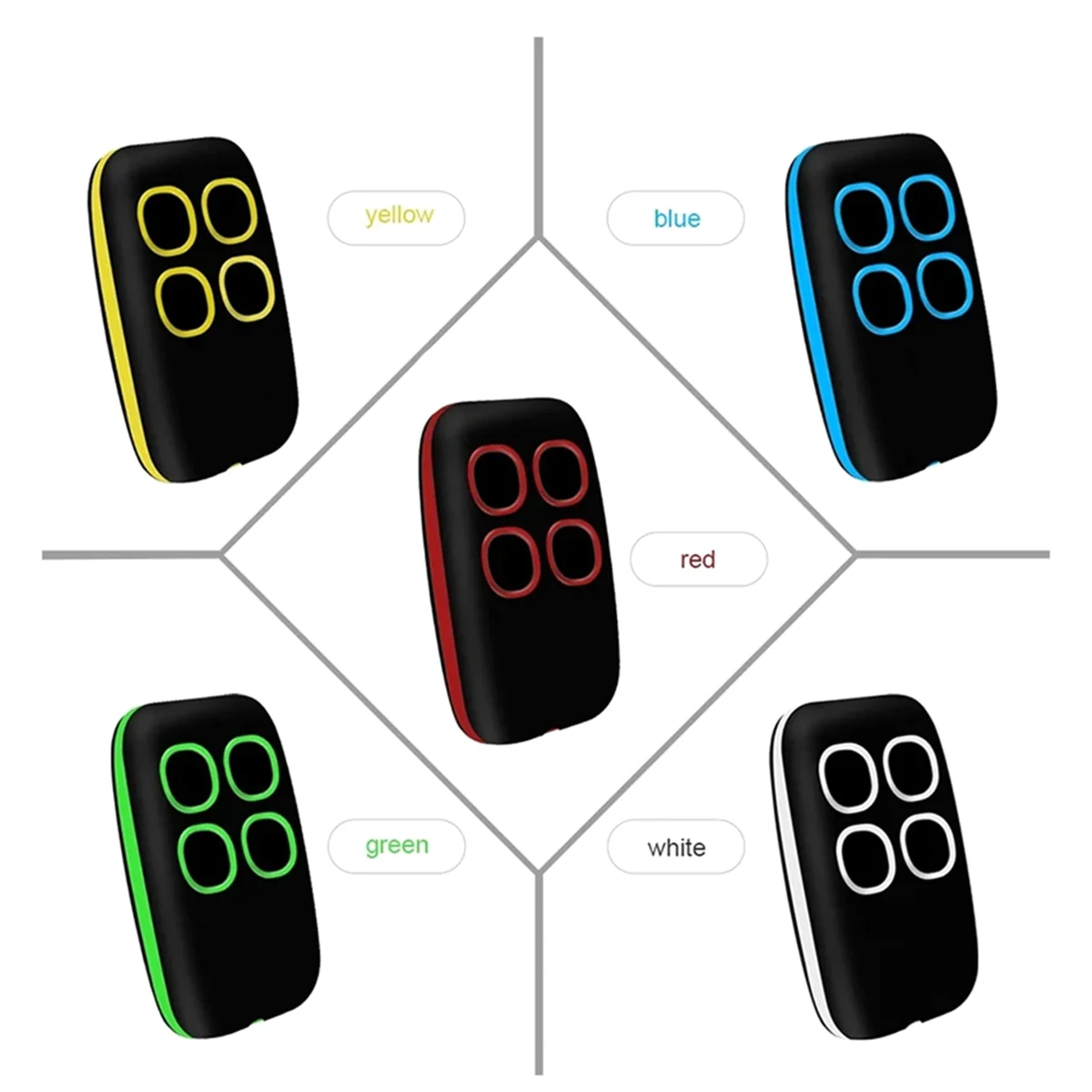 250-913MHz Garage Remote Control Duplicator Multifrequency Wireless Copy Remote Control Universal Door Opener White