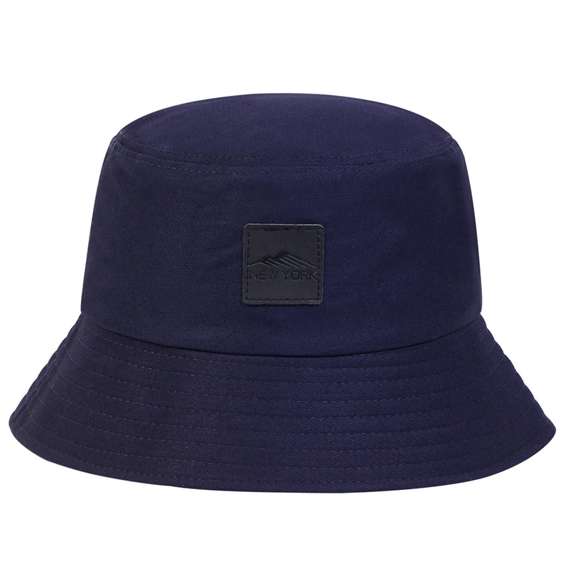 Unisex New York Leder-Label Persönlichkeits-Fischerhüte Outdoor Freizeitmützen Sonnenschutz-Hüte – Detail 9