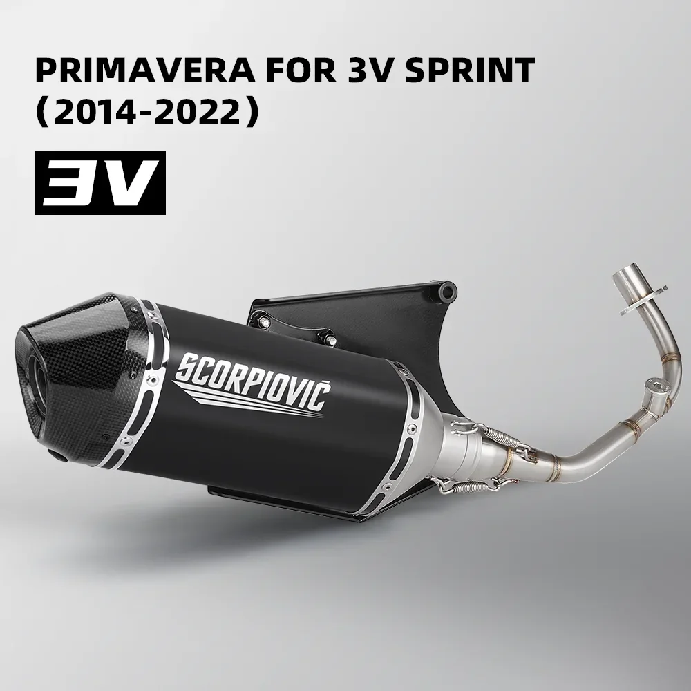 S T Motorcycle Exhaust Muffler, Modified Middle Pipe Connection, A-Link, Full Exhaust Style For Vespa 150, Sprint, Spring