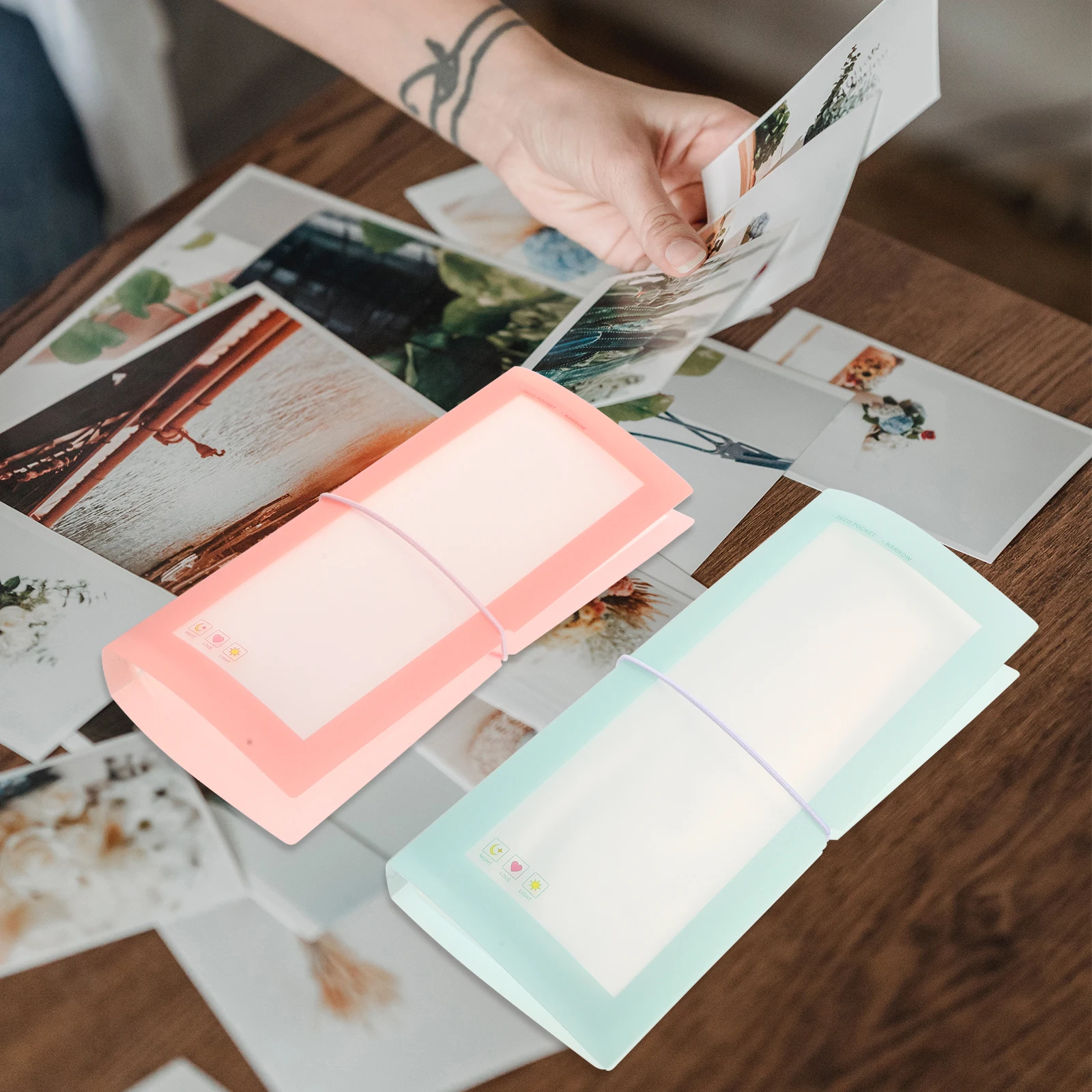 2pcs Sticker Storage Album Large Capacity Clear Cover For Stickers Tickets Photos Diy Decals Organizer Stationery Holder