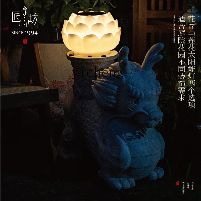 DSA  landscaping arrangement Meng Xiaolong flower pot outdoor courtyard villa yard decoration floor ornament