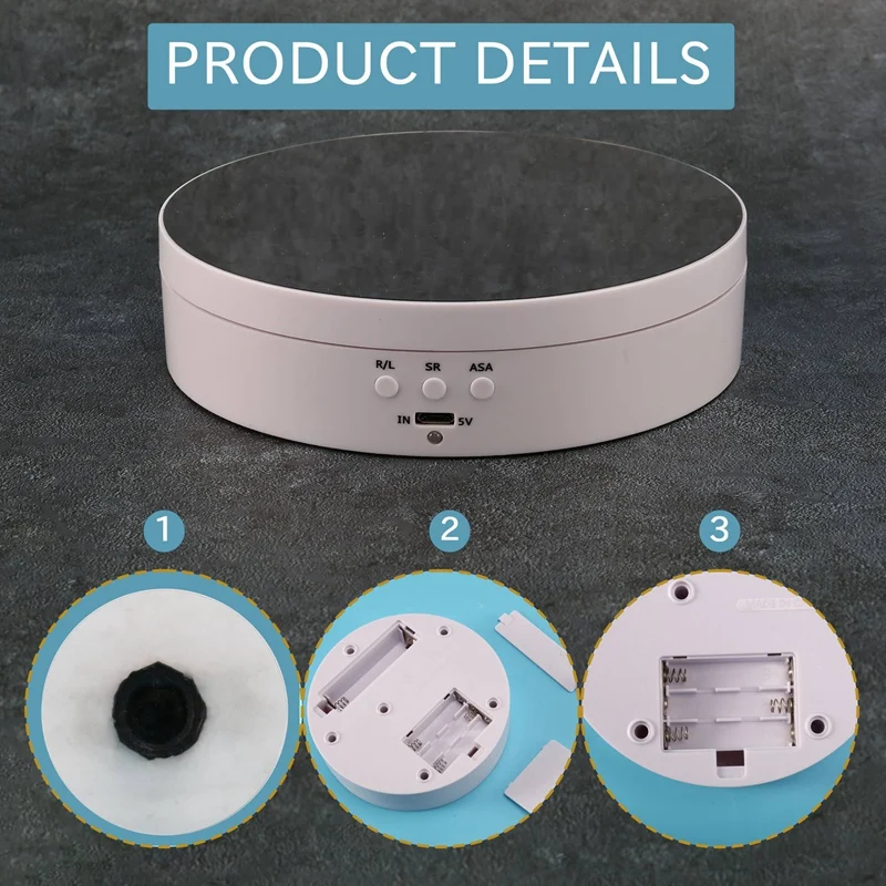 360 Degree Round Rotating Turntable Display Stand Photography Accessories Studio Photo Background Stand New