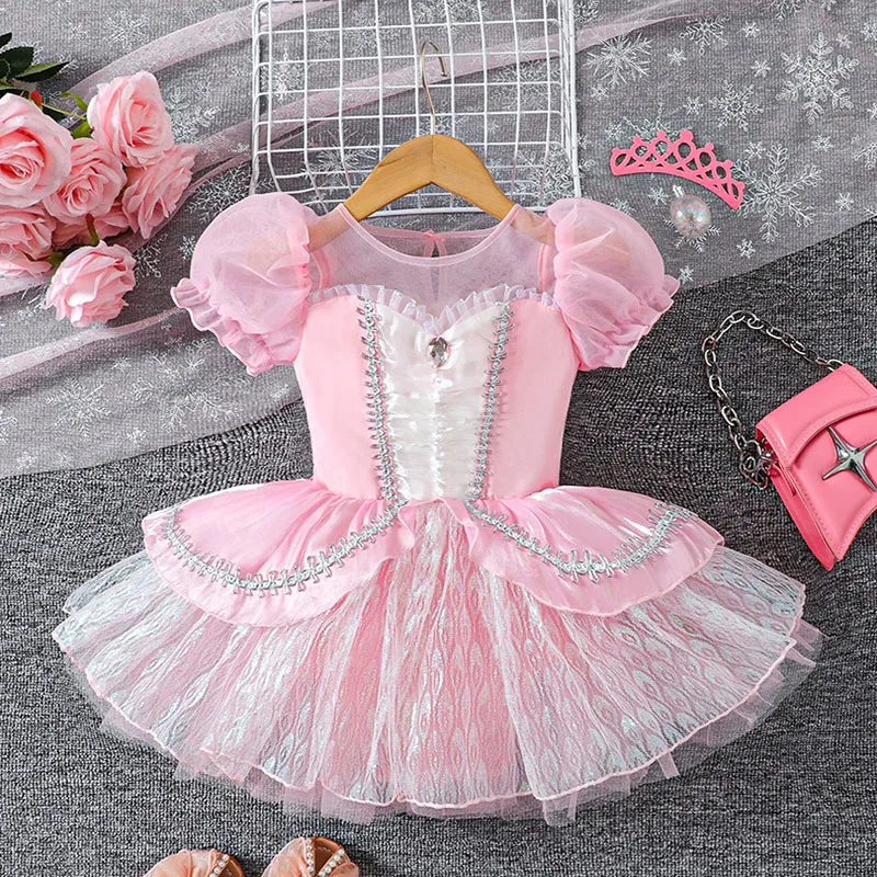 

Princess Dress Sequins Mermaid Prom Dress Up Party Cosplay Children's Costume Girls Performance Dress Fluffy Birthday Gifts