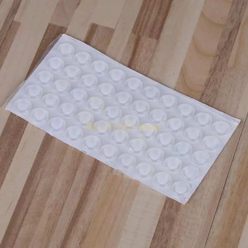 

E28F 50Pcs Door Stops Stopper Silicone Cabinet Adhesive Bumper Damper Buffer Pad