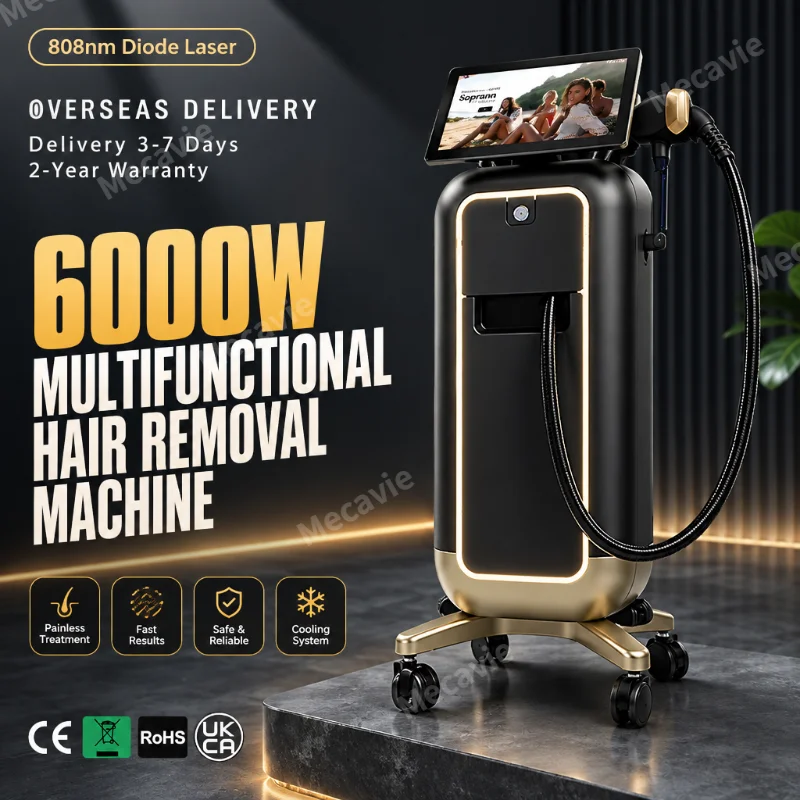 Professional 6‑Wavelength Diode Laser Hair Removal FAC Fast‑Axis Collimation Ice Point Cooling Salon Skin Care Machine