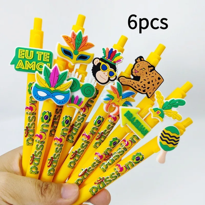 

6pcs/12pcs Fashion Brazilian Samba Dance Series Gift Pen Student Writing Signature Gift Preferred Gift