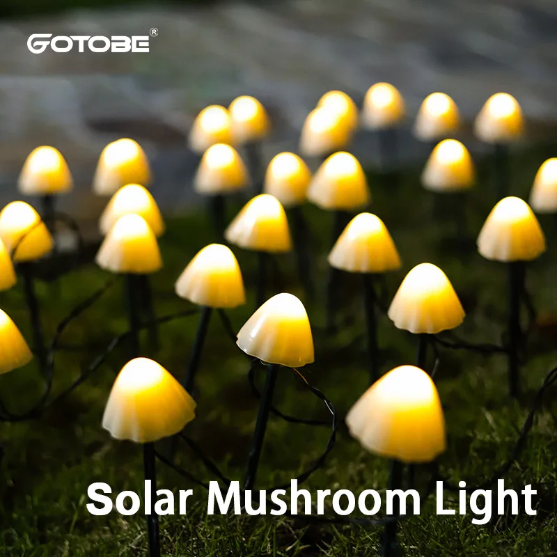 

Solar LED Light Outdoor Mushroom Garden Decoration Lights IP66 Waterproof Garden Garland Furniture Decor Solar Cell Fairy Lights