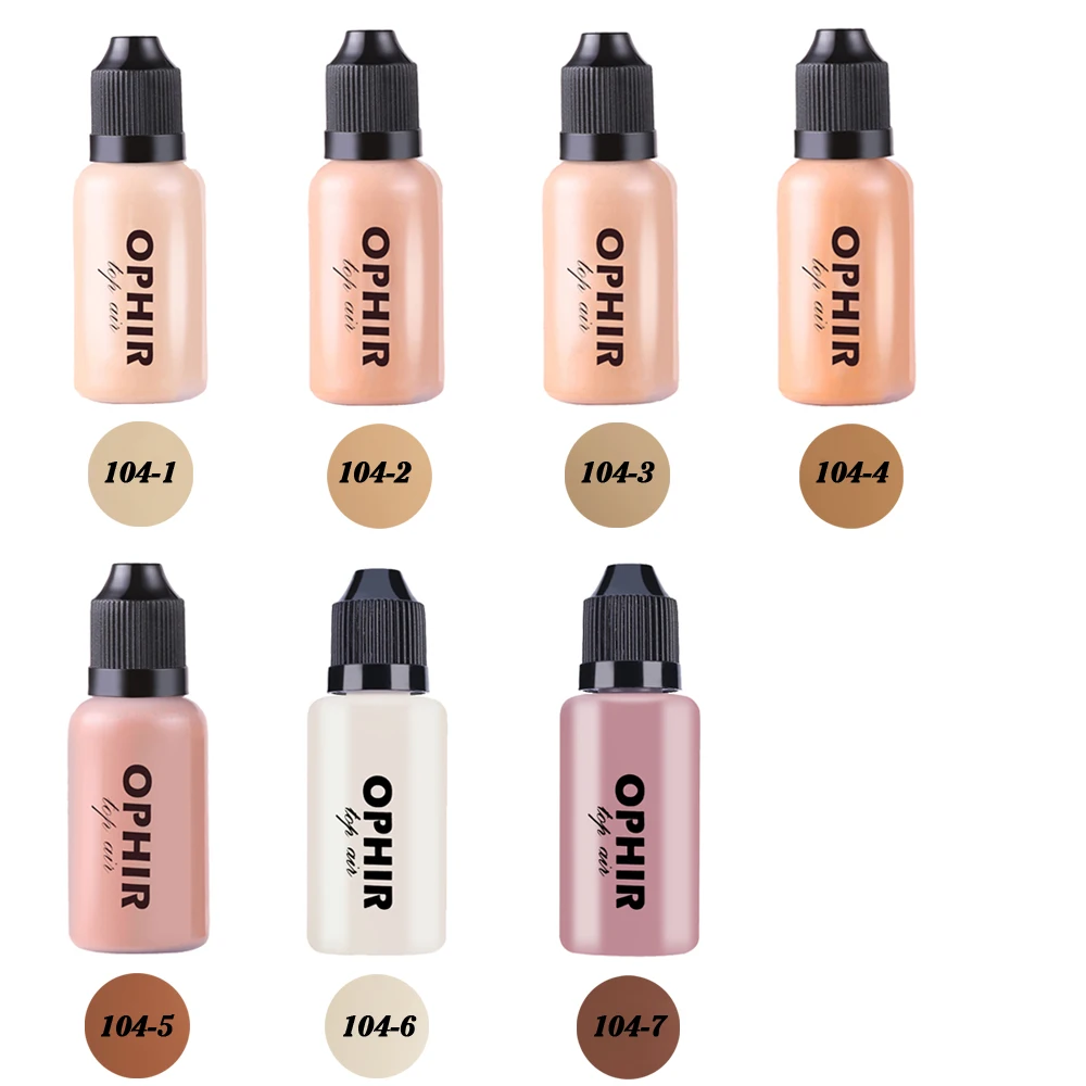 Ophir Airbrush Make-Up Set Professionele Airbrush Foundation 7 Kleuren, Oogschaduw Blush 13 Kleuren Alle Omvatten OP-MK006W