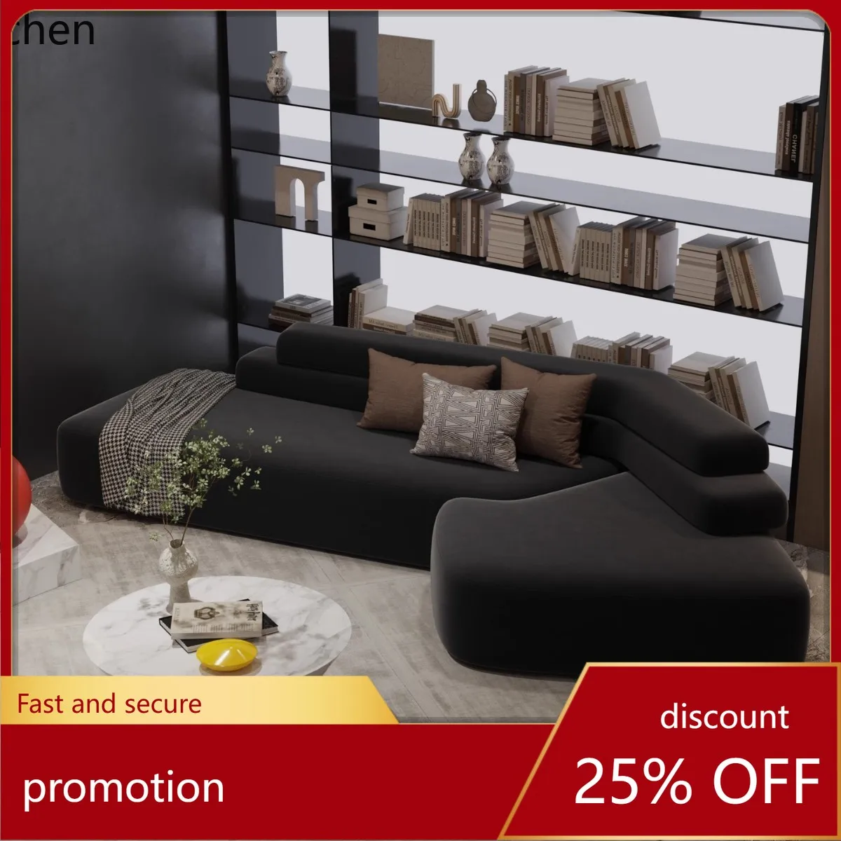 CZ hotel lobby reception sofa, office special-shaped reception sofa, beauty salon sales office sofa, homestay sofa