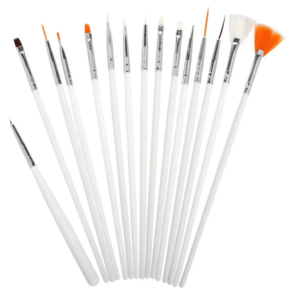 15pcs Fine Detail Paint Brush Set Miniature Paint Pen Figurine for Gundam Apply Color Watercolor, Oil,Models DIY Hobby Tools