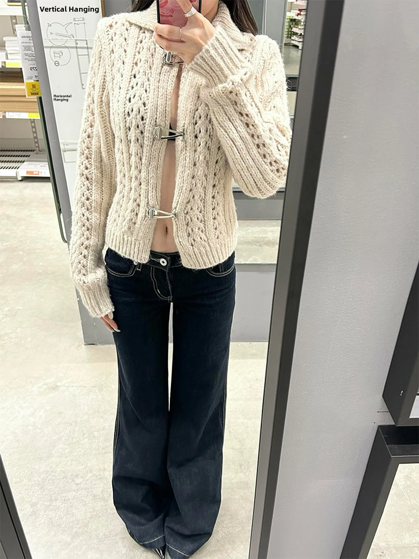 

Low Waist Floor-Length Bell Bottom Straight Leg Dark Wash Women's Jeans Summer New Style High Waist Wide Leg Pants American S...