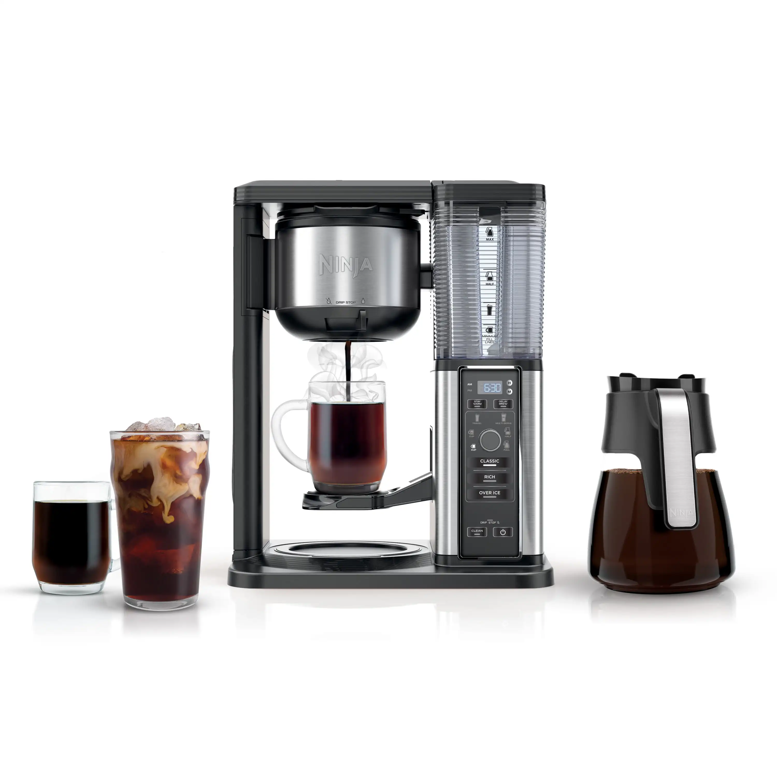 

Hot & Iced, Single Serve or Drip Coffee System 10 Cup Glass Carafe