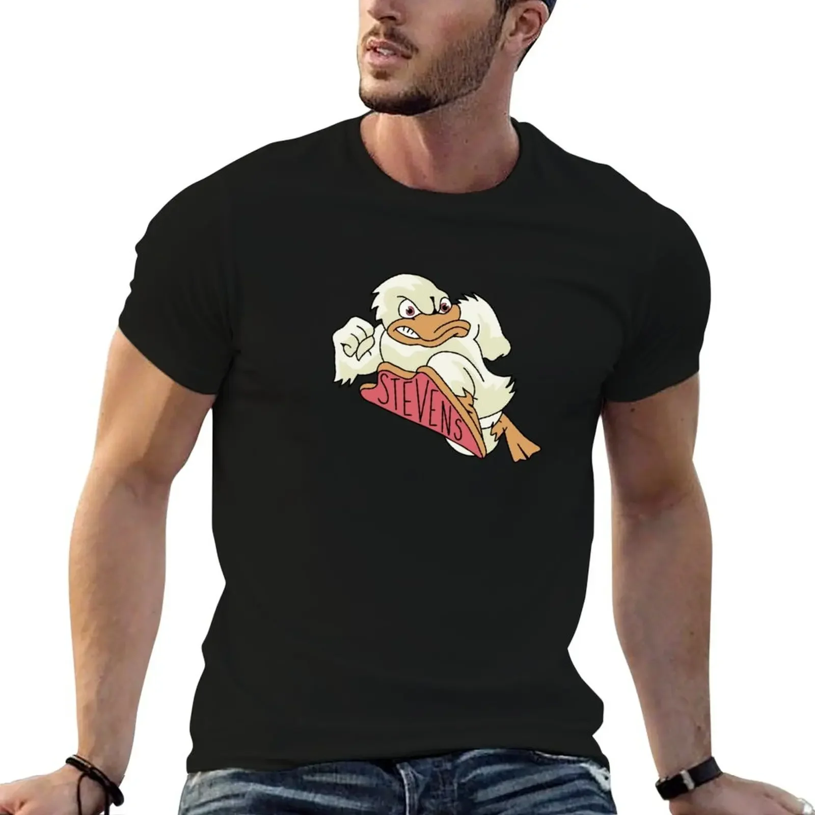 

Attila the Duck- Stevens Institute of Technology T-Shirt summer tops graphic shirts cotton t shirt men