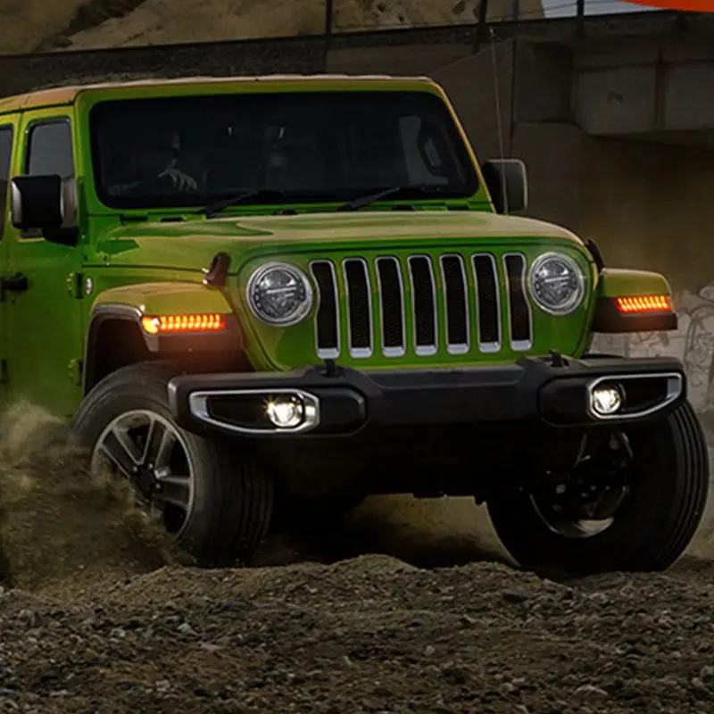 1 Paar Jl Voorspatbord Flares Licht Wit Drl Amber Richtingaanwijzer Europese Upgrade Voor Jeep Wrangler Jl 2018 2019