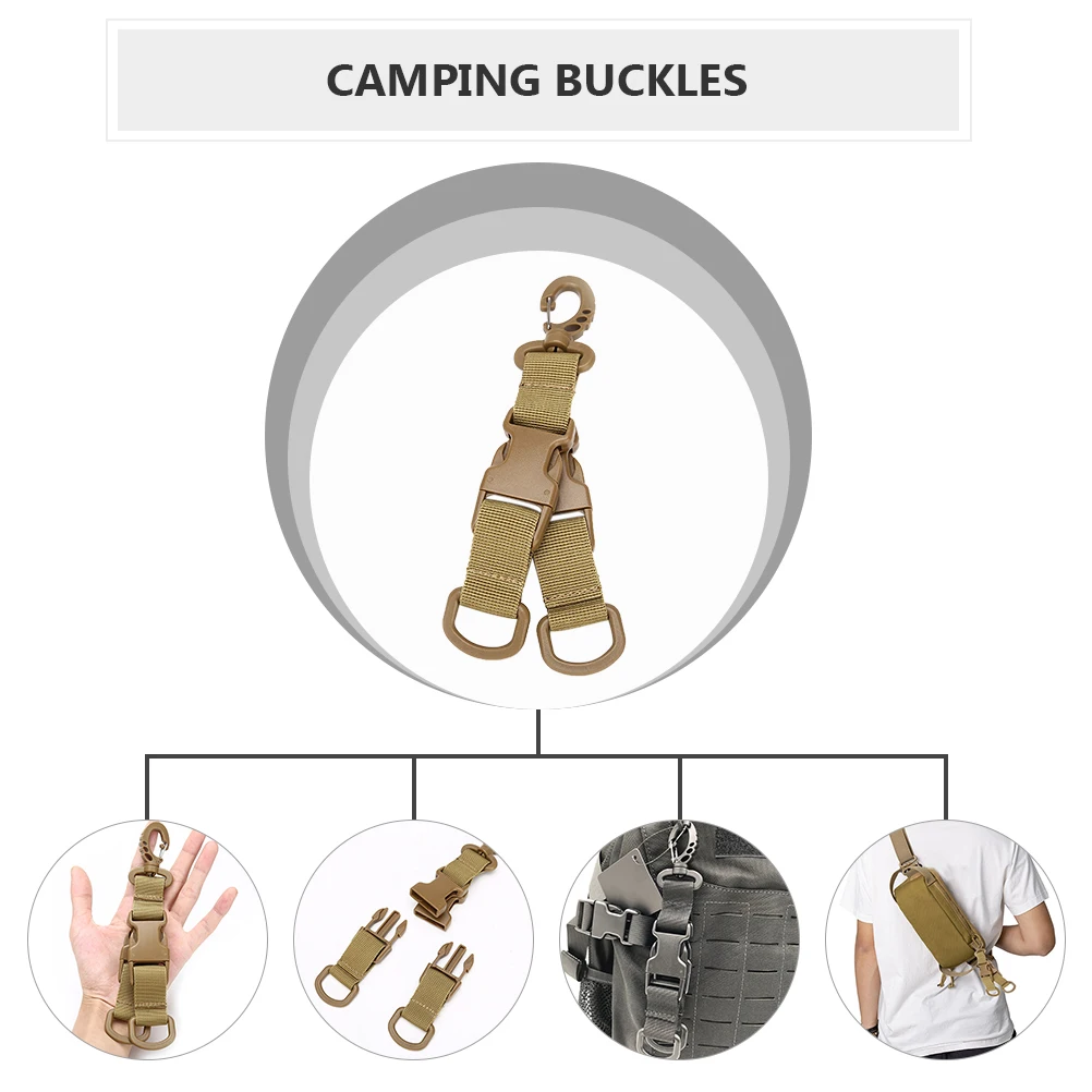 

3pcs Multi-Function Hanging Buckles Nylon Webbing Buckles For Outdoor Hiking Camping Sports Key Chains Backpack Buckle