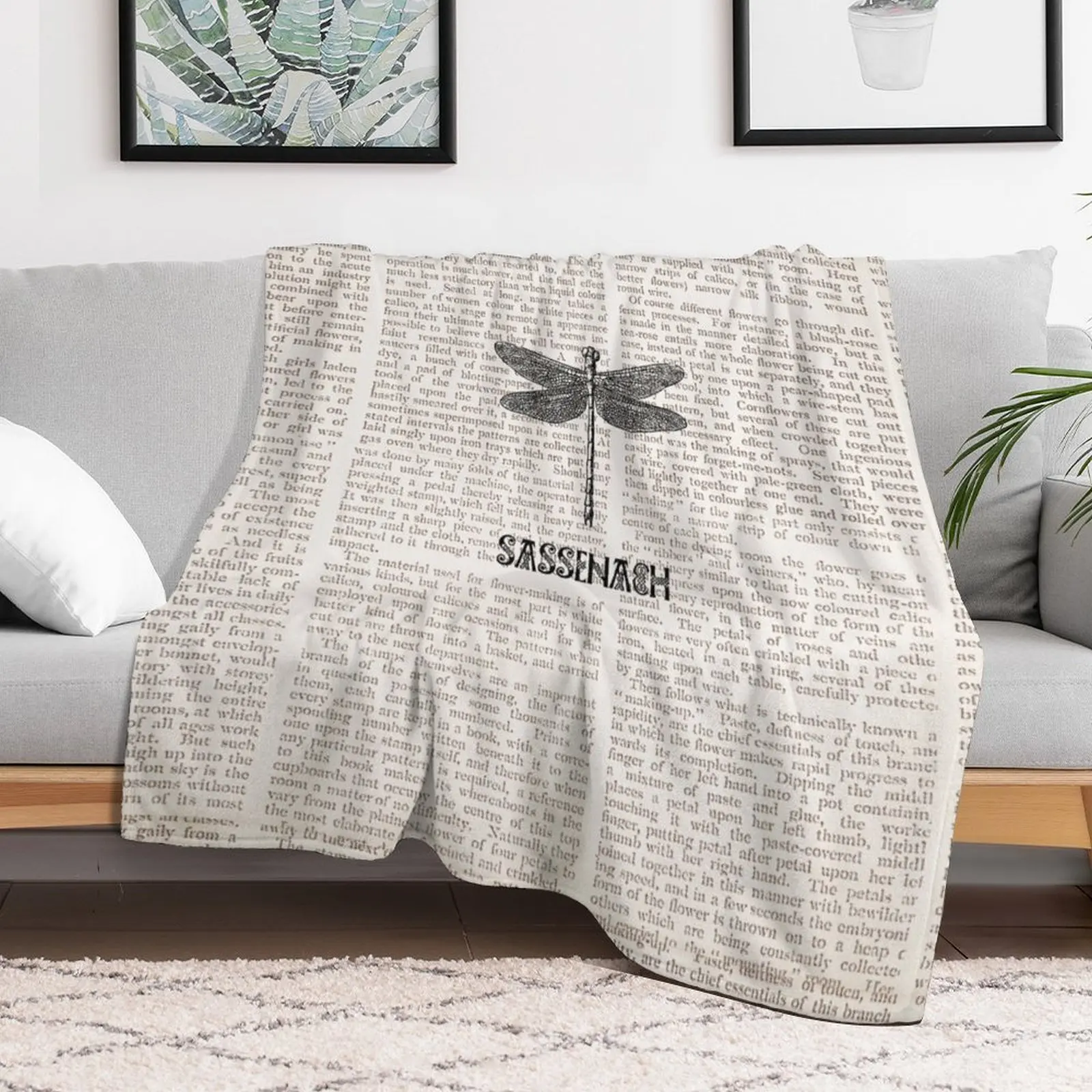 Dragonfly paper sassenach Throw Blanket Plaid on the sofa Moving Bed linens Thermals For Travel Blankets