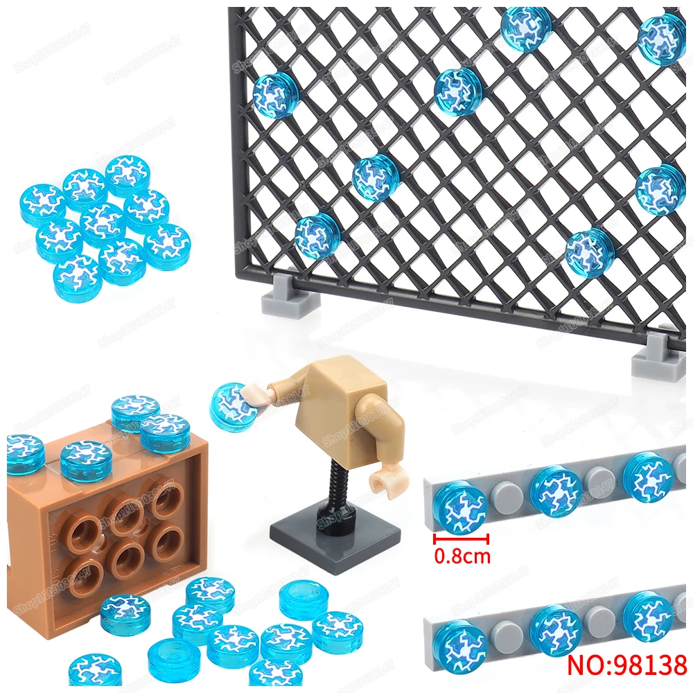 Crack Lightning Pattern Building Block 98138 Printed Tiles 1x1 MOC figures Elements Equipment Scene Accessories Model Gifts Toys