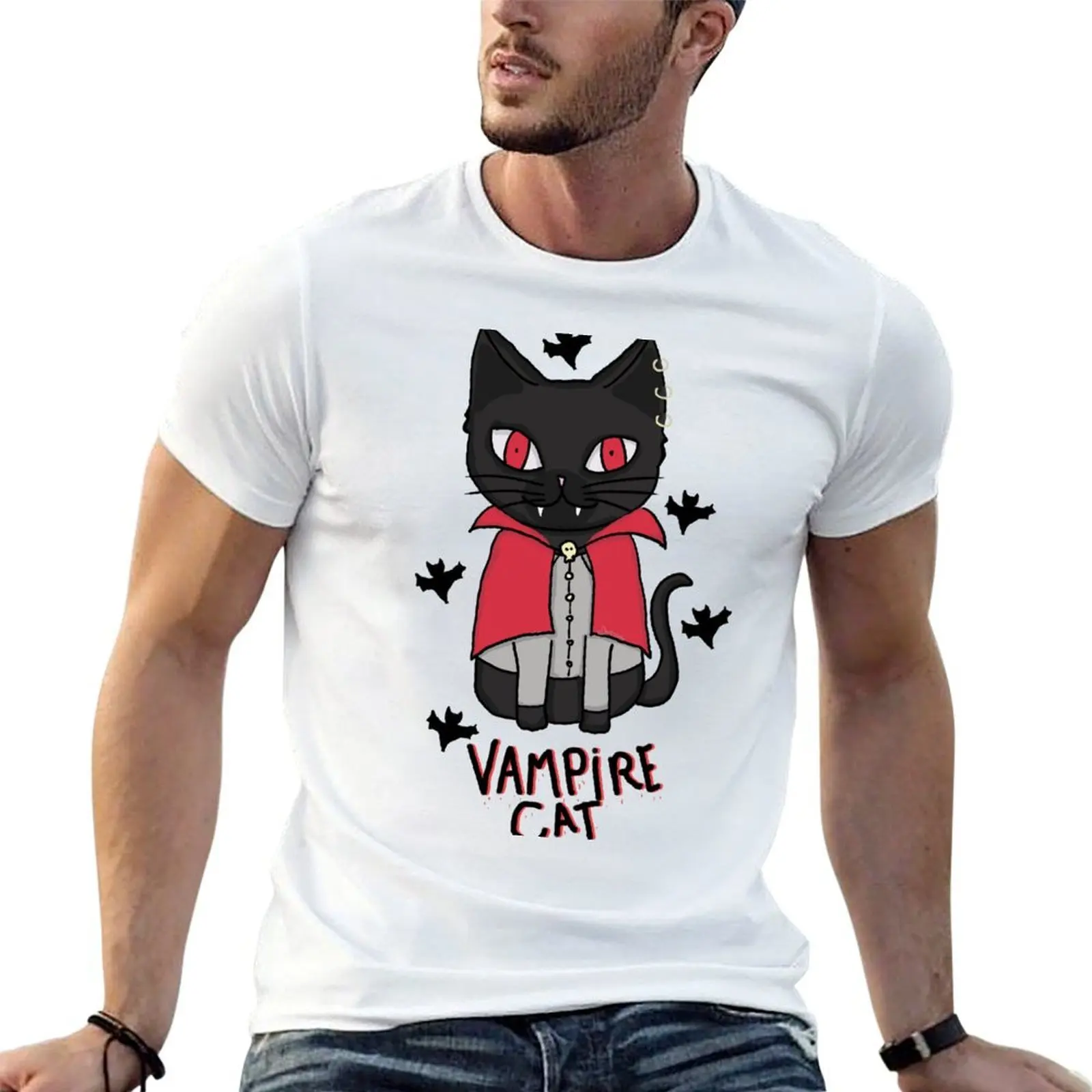 

Cat T-Shirt shirts cotton shirts t man t cotton for cotton t-shirt plain package for Vampire man black pack funny
