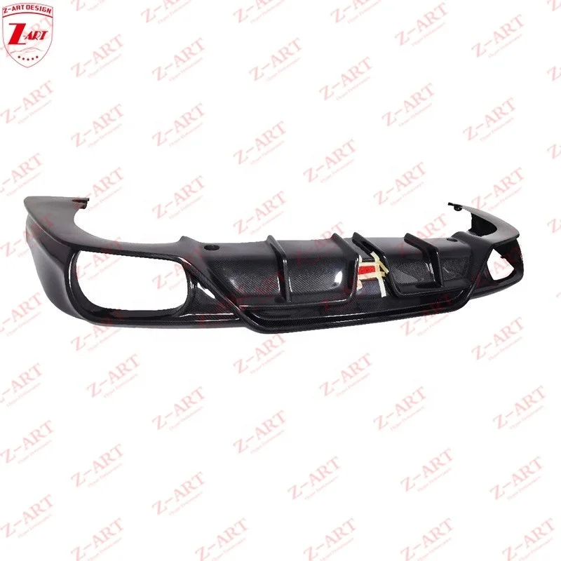 Z-ART 2014-2018 Carbon Fiber Rear Diffuser For Maserati Ghibli Carbon Fiber Tail Lip For Maserati Ghibli Rear Low Spoiler