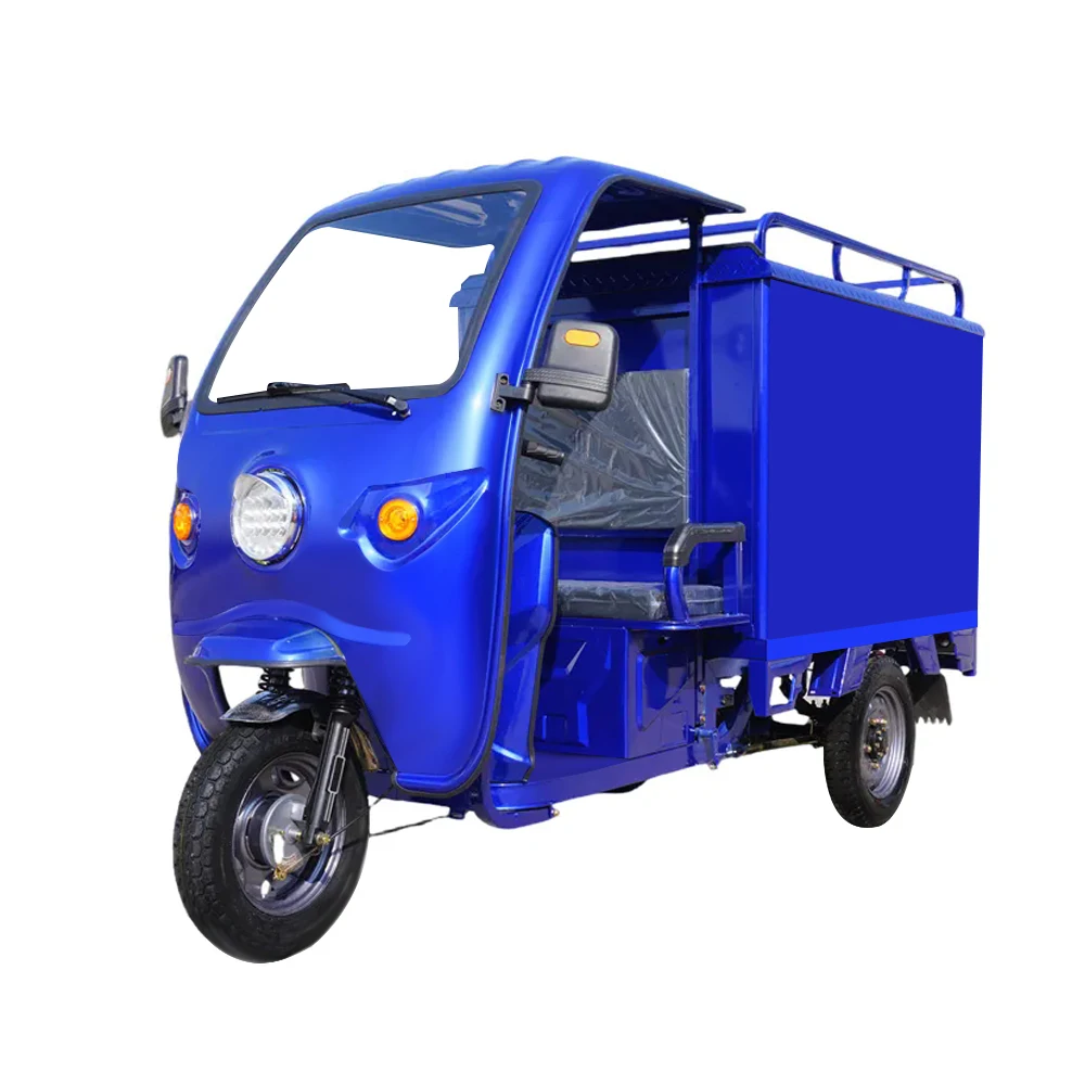 

Многофункциональный дешевый утолщенный грузовой трехколесный велосипед Keyu 80-100 км, рабочий закрытый электрический грузовой трехколесный велосипед