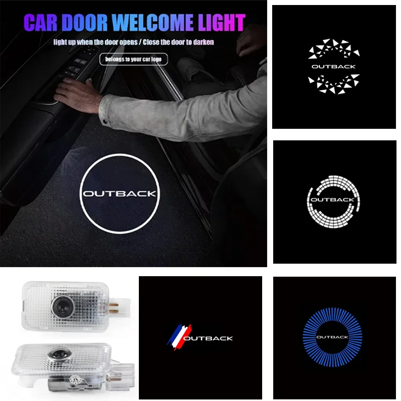 Luces de bienvenida para puerta de coche, proyector de sombra, lámparas de cortesía para Subaru Outback BR BS 2012 2013 2014 2015 2016 2017, accesorios, 2 uds.