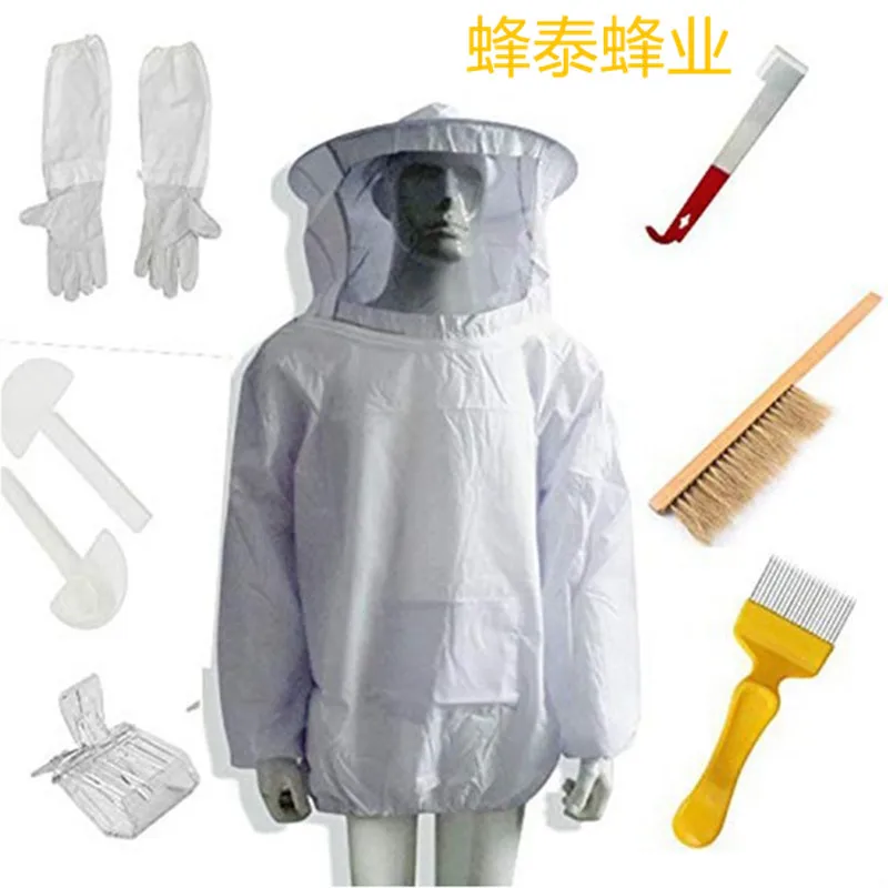 White Bee Cloth 1 White White Cloth Gloves 1 White Duck Mouth 2 Transparent Clips 1 Half Red Pig Tail 1 Beekeeping Tool Set