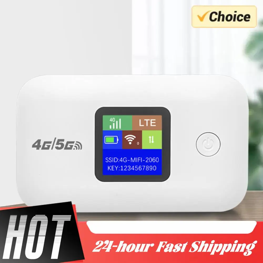 

4G Pocket WiFi Router Portable Mobile Hotspot 150Mbps 4G LTE Wireless Router MiFi Modem with SIM Card Slot Wide Coverage 3000mAh