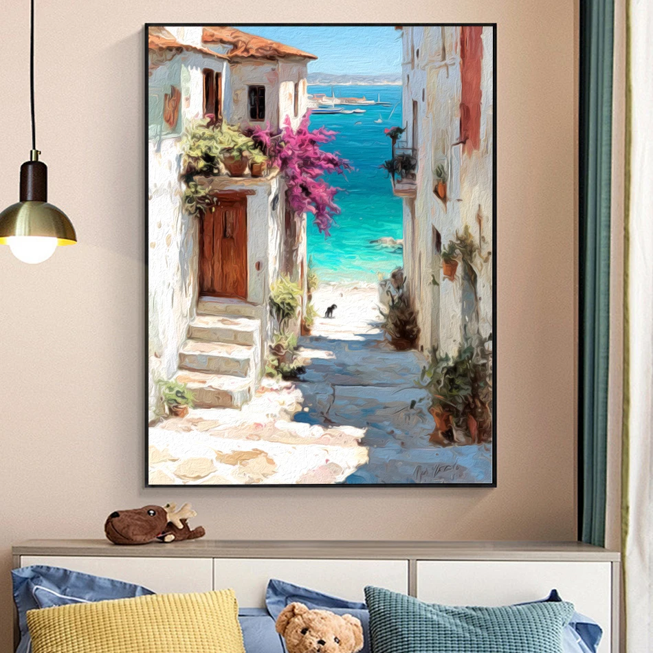 GATYZTORY قماش اللوحة بالأرقام الاكريليك الدهانات عدة النفط اليدوية المشهد للعمل اليدوي المائية لوازم الفن مجموعة صور #3