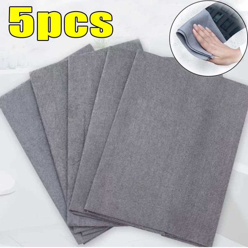 Car Windows Mirror Magic Cleaning Glass Cloth Reusable Washing Rags No Trace Glass Wipe Towel Car Cleaning Accessories 1/2/5pcs