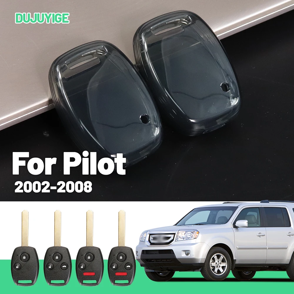 

Прозрачный чехол для ключей из ТПУ для Honda Pilot 2002-2008, защитный чехол для брелока, автомобильные аксессуары 2003 2004 2005 2006 2007