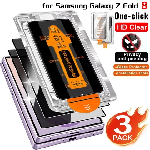 1-3Pack Privacy/HD Tempered Glass For Samsung Galaxy Z Fold 8 Ultra…