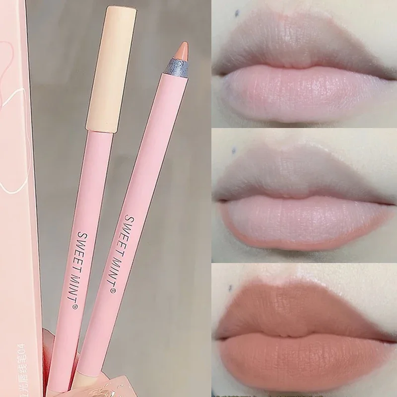 Nude Lipliner Pencil Velvet Matte Smooth Lipstick Pen Waterproof Lip Tint Gel Red Bean Lasting Moisturizing Lip Cosmetics Makeup