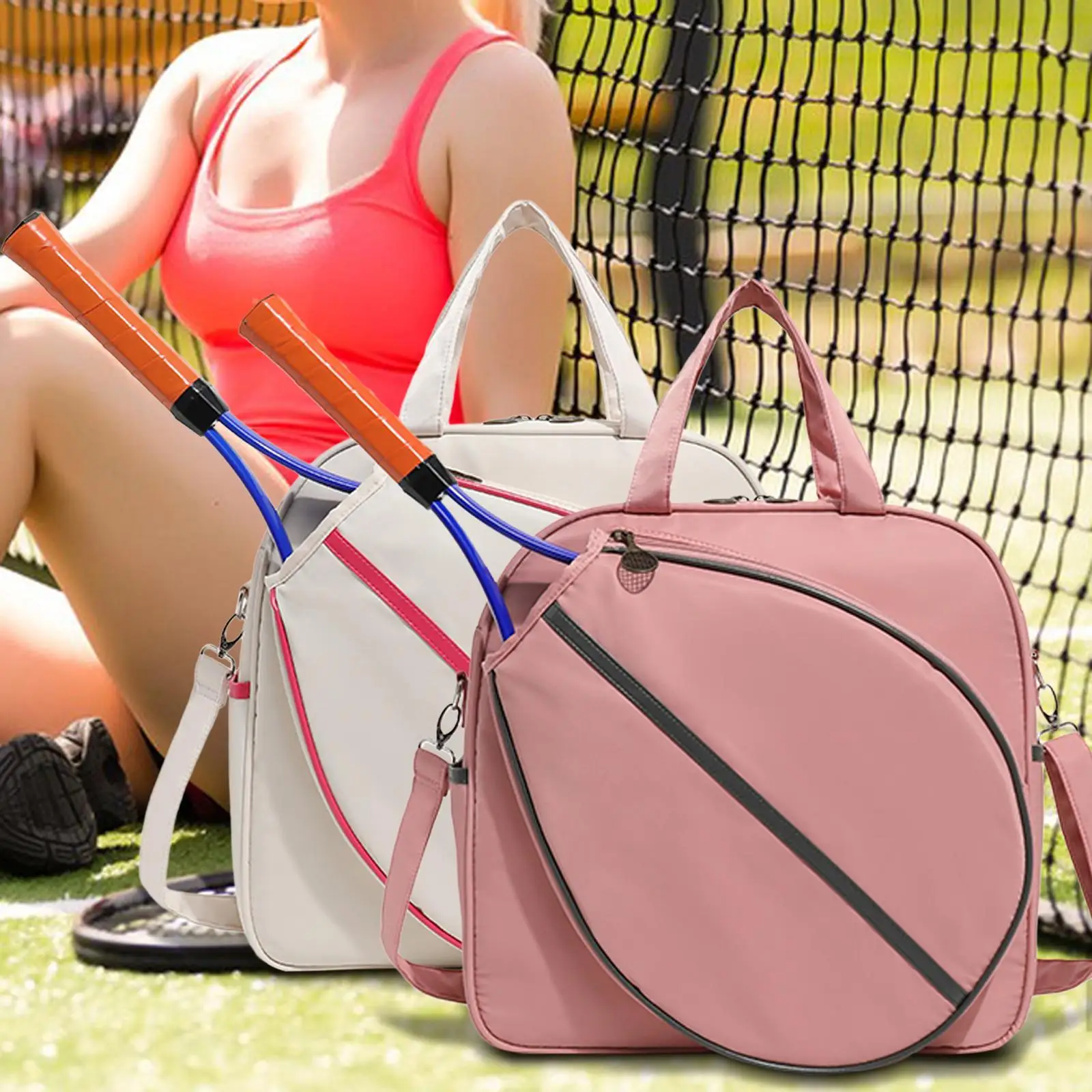 

Tennis Bag Tennis Tote Handbag Players Carry Bag Waterproof Organizer Paddle Holder Tennis Racket Bag Badminton Racquet Bag
