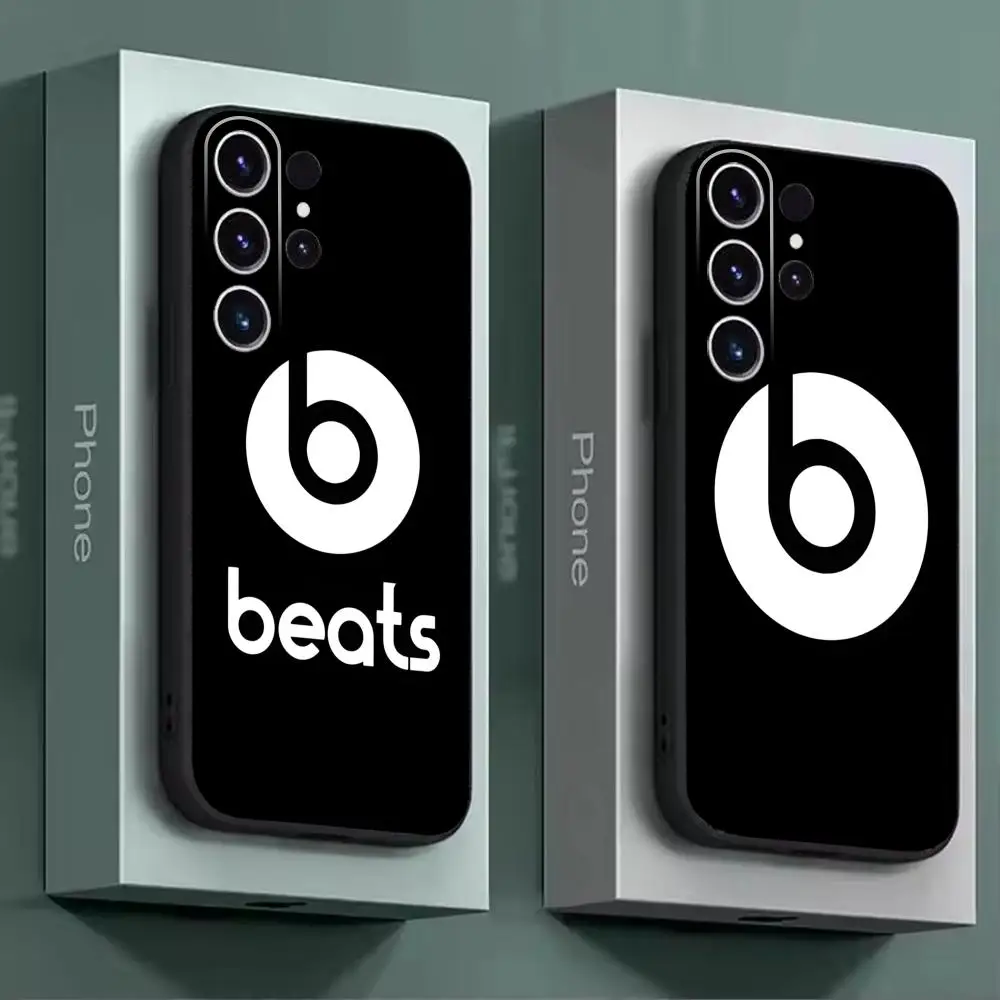 Brand Fashion beats logo Phone Case For Samsung Galaxy  S26 S25 S24 S23 S22 S21 Plus Ultra Note20 Soft Black