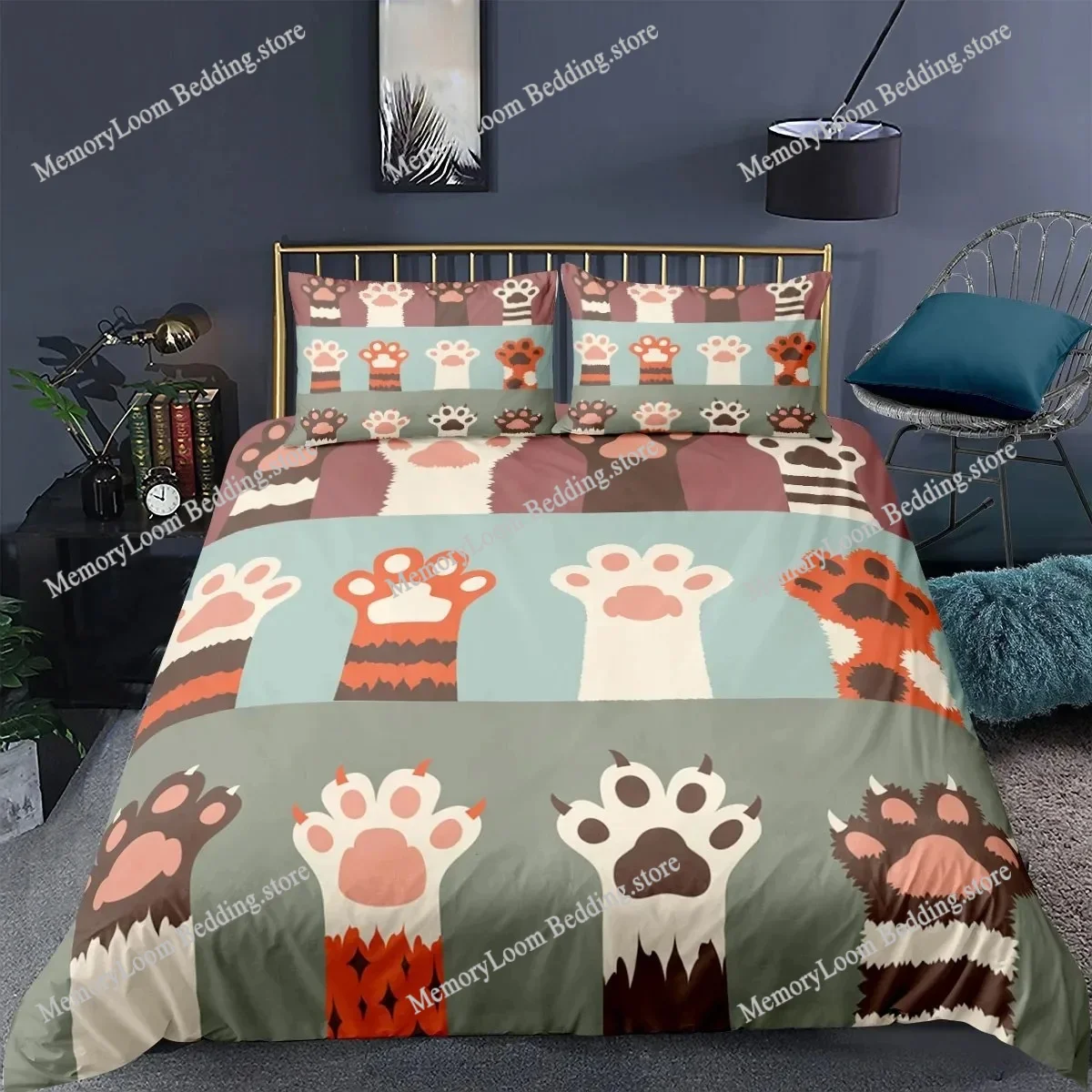 

Cartoon Cat Duvet Cover Set Cartoon Animal Print Bedding Set With Pillowcase Comforter Cover For Bedroom Decor HomeTextileextile