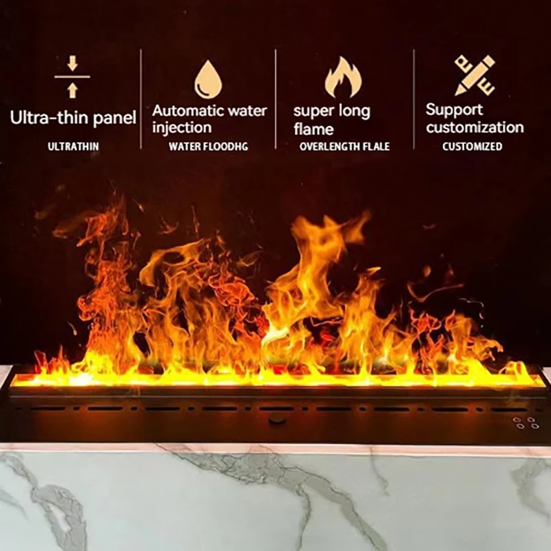 Fireplace 3D Intelligent Atomization Decoration Embedded Home Simulation Electric Fireplace For Living Room Indoor Fireplace