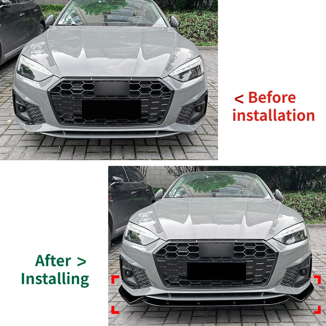 Für Audi A5 S5 B9 B9.5 A5 8W TFSI TDI S-Line 2020-2024 Auto Frontschürze lip Spoiler Splitter Diffusor Nachrüstung Body Kits Tuning