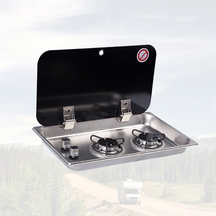 High Quality Stainless Steel RV caravan Gas Stove Motorhome Gas Cooktop With 2 burner