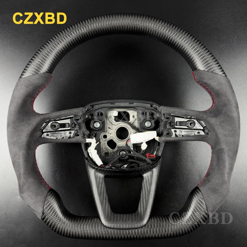 

Подходит для Audi S4 S5 Q7 2022 2023 2024, рулевое колесо из настоящего углеродного волокна, высокое качество, спортивный индивидуальный заказ