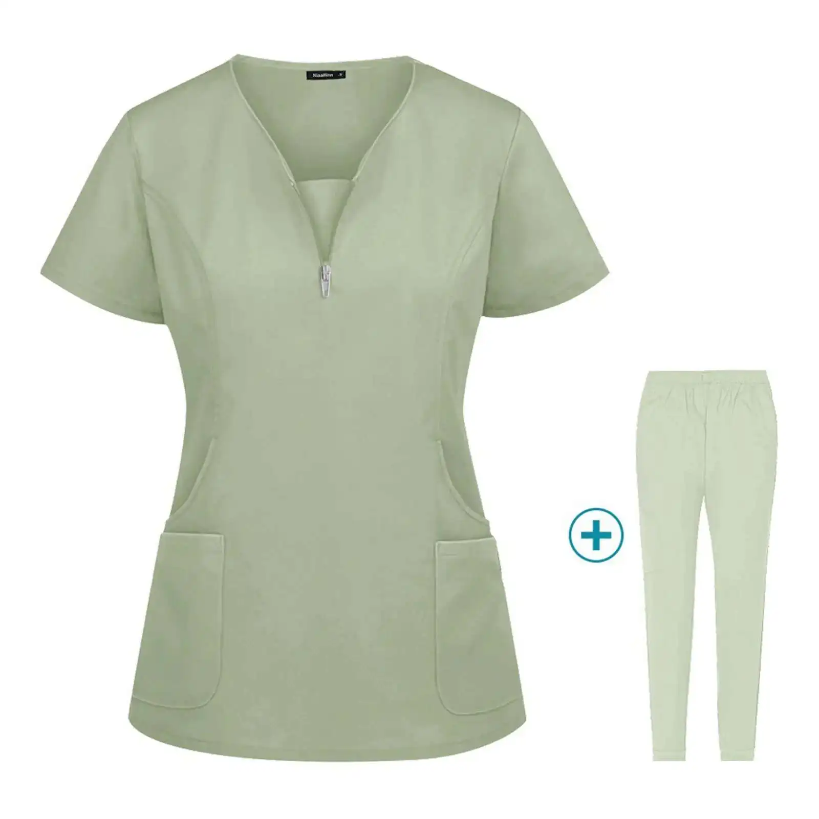 Babyoung Women's Set New Medical Nurse Beauty Salon Cical Matte Top+Pants Spa