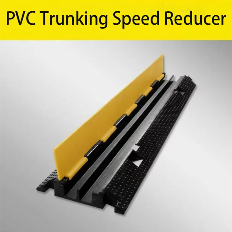 Car Wheel Ramp Speed Bumps Cable Protector PVC 11000LBS Parking Lots Driveway Traffic Rubber Pressure Groove Car Wash Room Tool