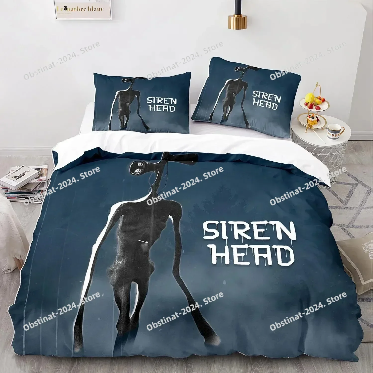 2026 Siren Head 3D Printing Comforter Bedding Set,Duvet Cover Bed Set Quilt Cover Pillowcase,King Queen Size Bedding Set Kid