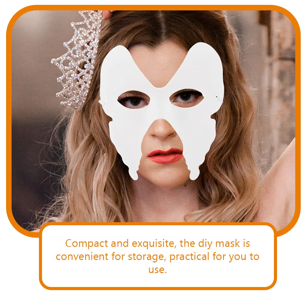 

10 Pcs Hand Painted Mask Plain Masks to Decorate White The Diy Party Blank Ordinary