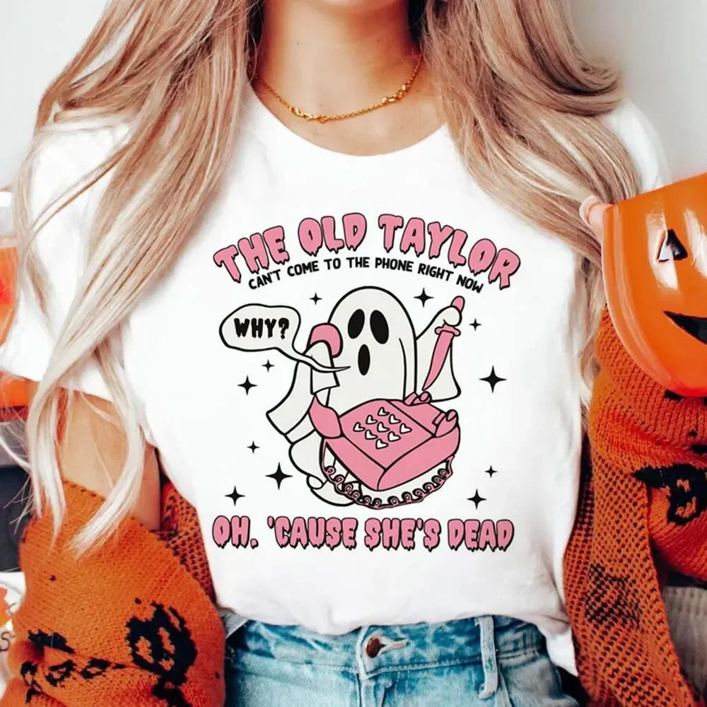 2024 Fashion O-Neck Style Sweet T-Shirt Cute Cartoon Print Top Print Summer Leisure Halloween Trendy Versatile New Loose T-Shirt