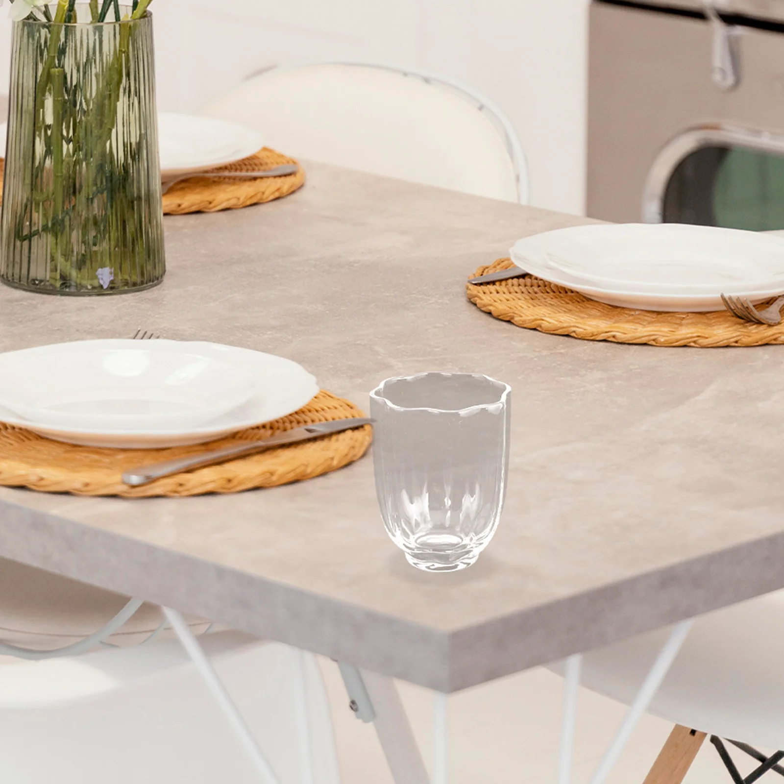 

Clear Ribbed Glass Coffee Mug Heat Resistant Tea Cup Milk Beverage Glass 220ml Elegant Cups for Coffee Tea Beer Mugs