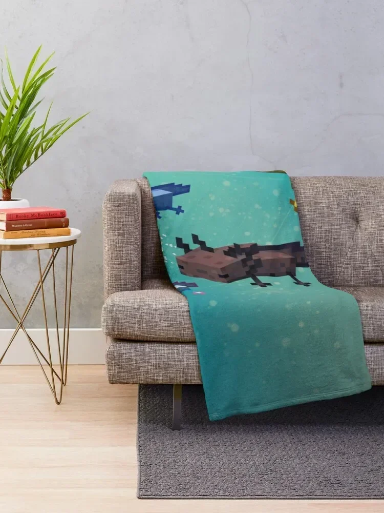 Axolotls Ocean Throw Blanket Decorative Throw Beach Bed Fashionable Blankets