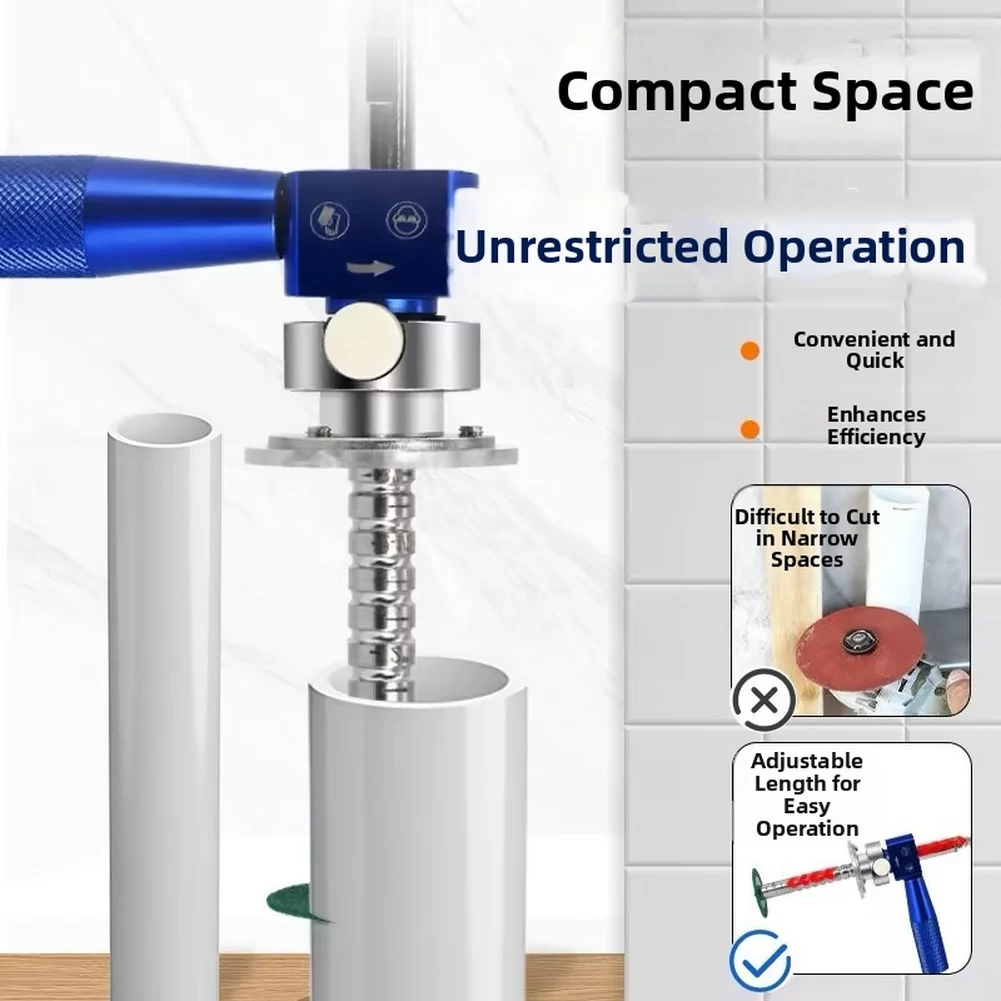 /Adjustable /Pipe /Wall Drill Attachment Metal With Extension Rod For For For Mini Saw Inner Outer Cutting Tight Space Tool
